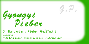 gyongyi pieber business card
